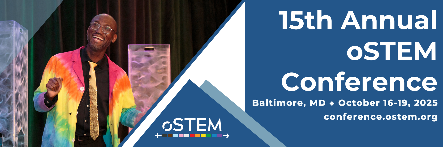 Banner for the 15th Annual oSTEM Conference, from October 16-19 in Baltimore, MD.